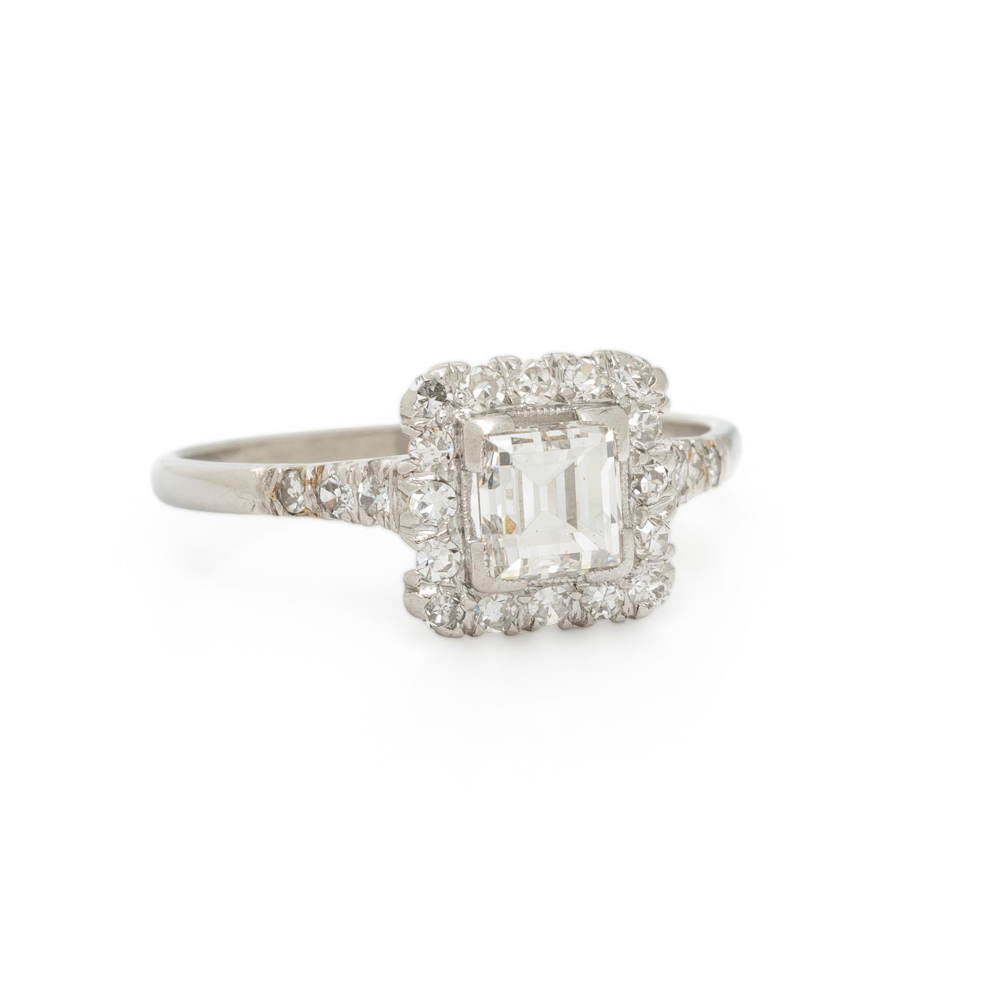 DIAMOND AND PLATINUM RING