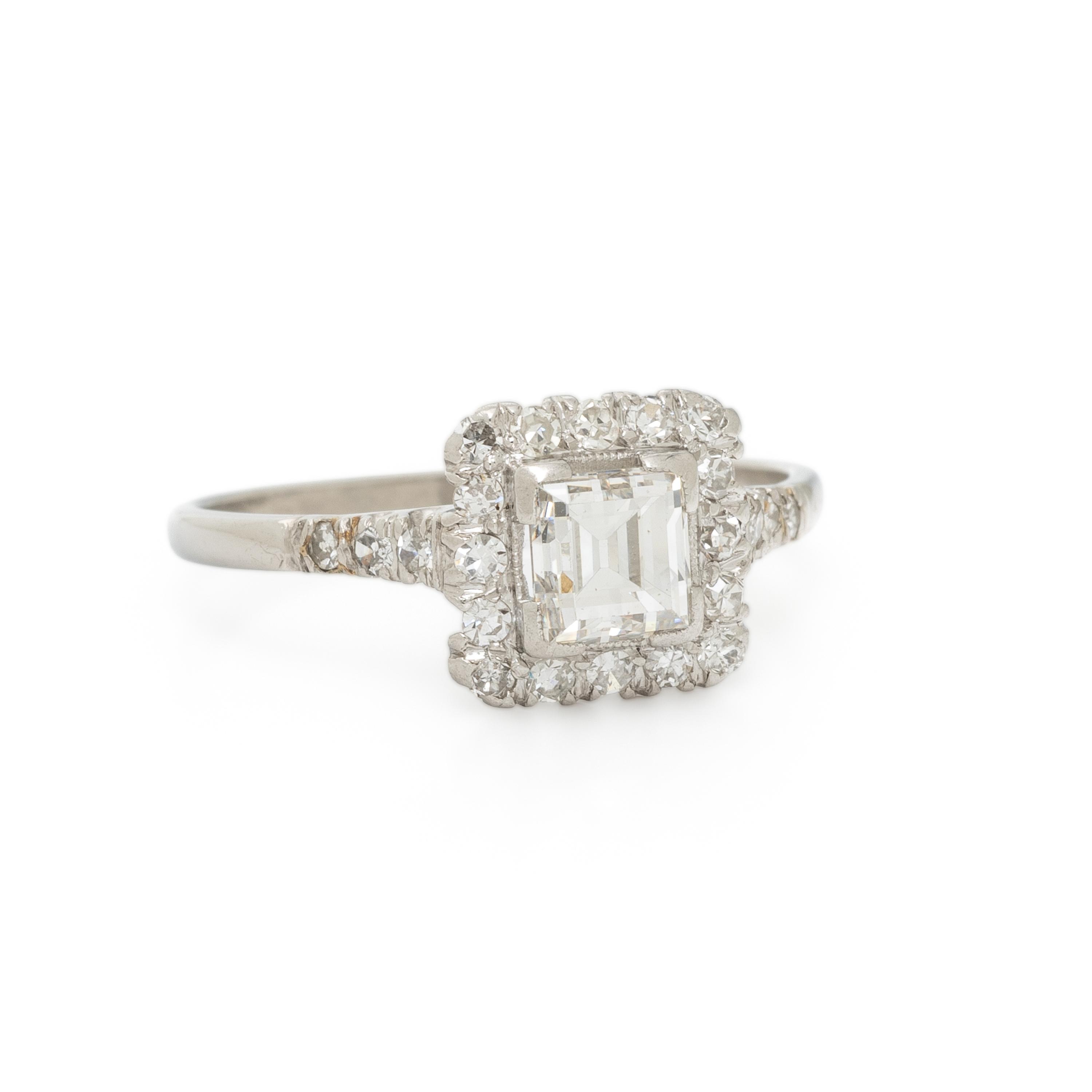 DIAMOND AND PLATINUM RING