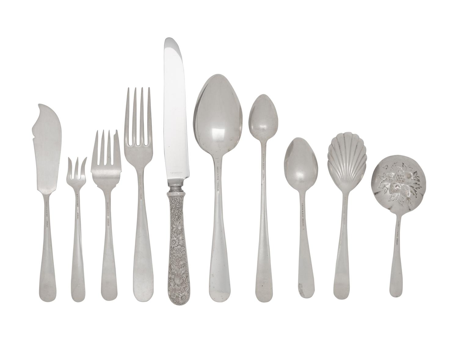 An American Silver Flatware Service