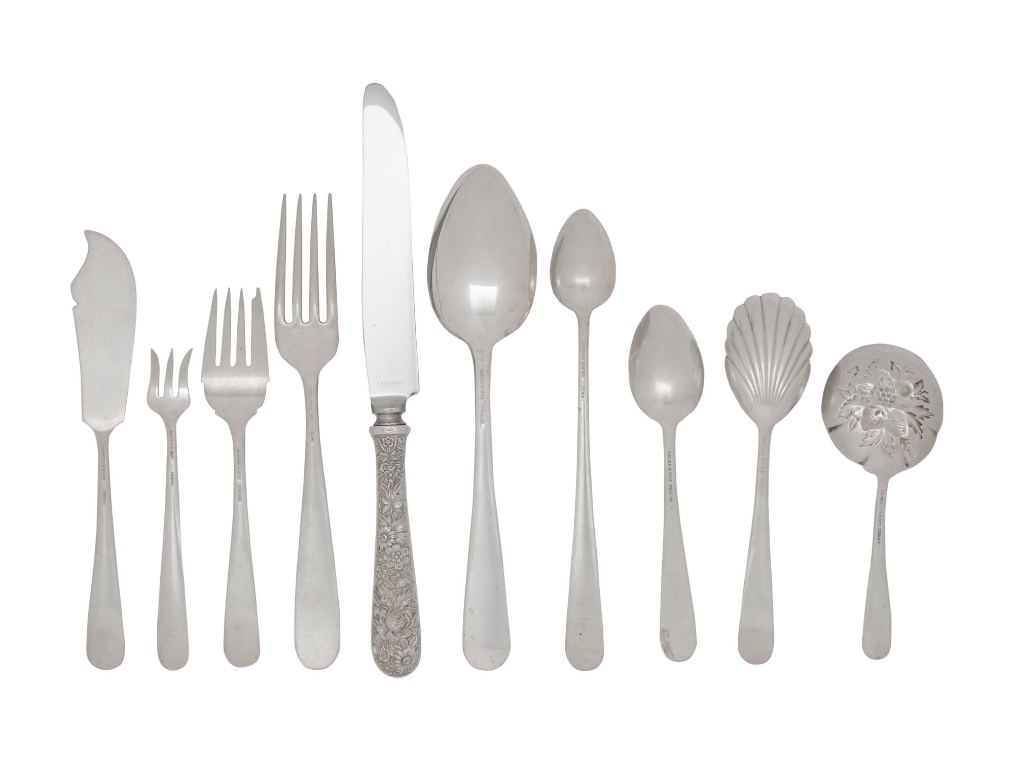 An American Silver Flatware Service