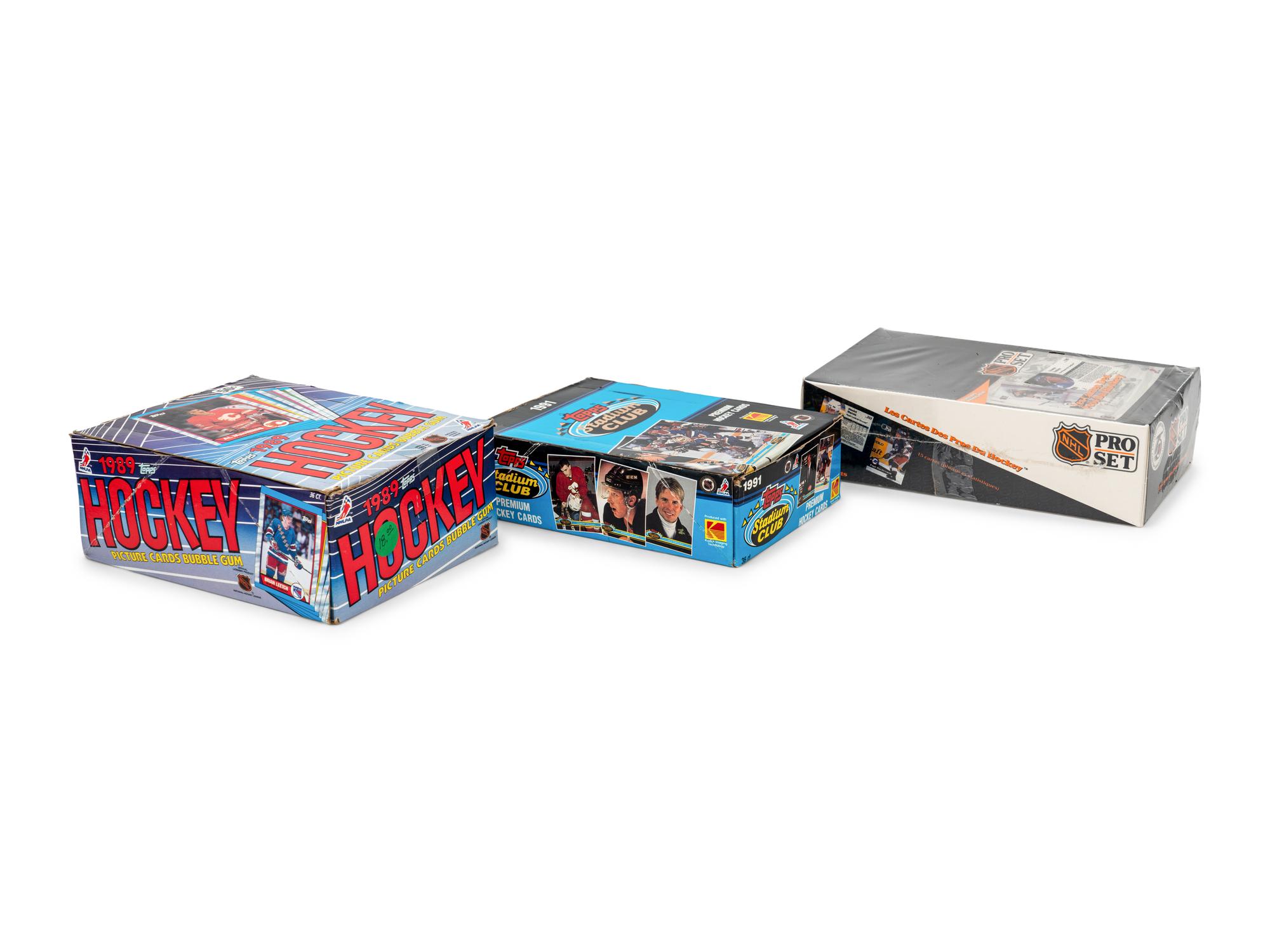 A Large Group of Unopened Hockey Card Material,