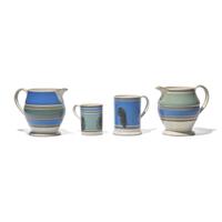 A Group of Four Mochaware Items