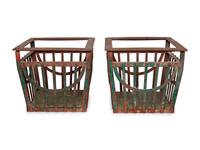 A Pair of French Iron Jardinières