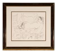 Nu couché sur sol fleuri , 1929