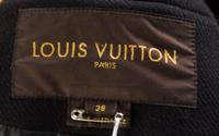 A Louis Vuitton Black Wool Double Breasted Coat, Size 38.