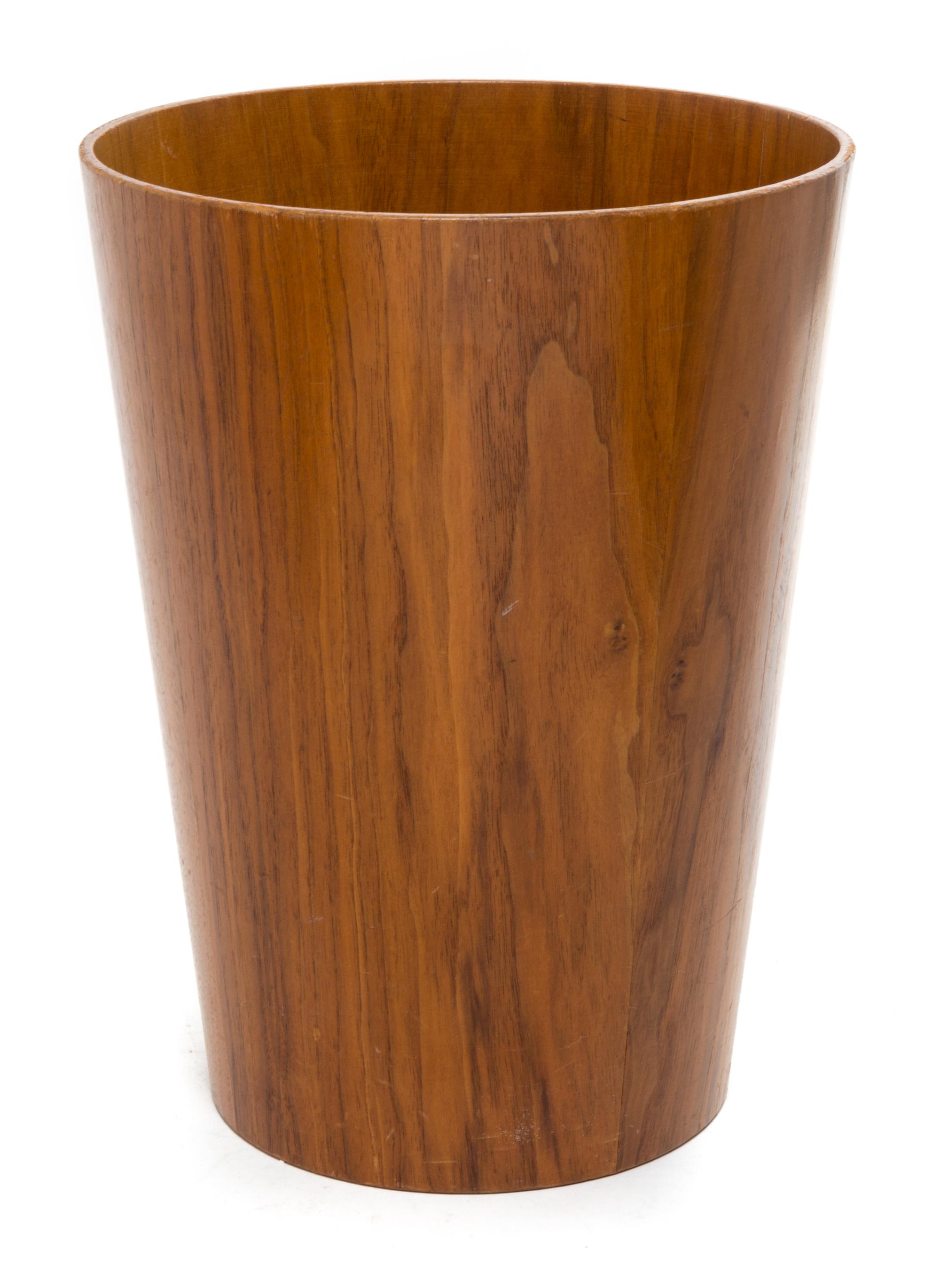 An American Rosewood Waste Paper Basket, Gladmark Height 13 inches.