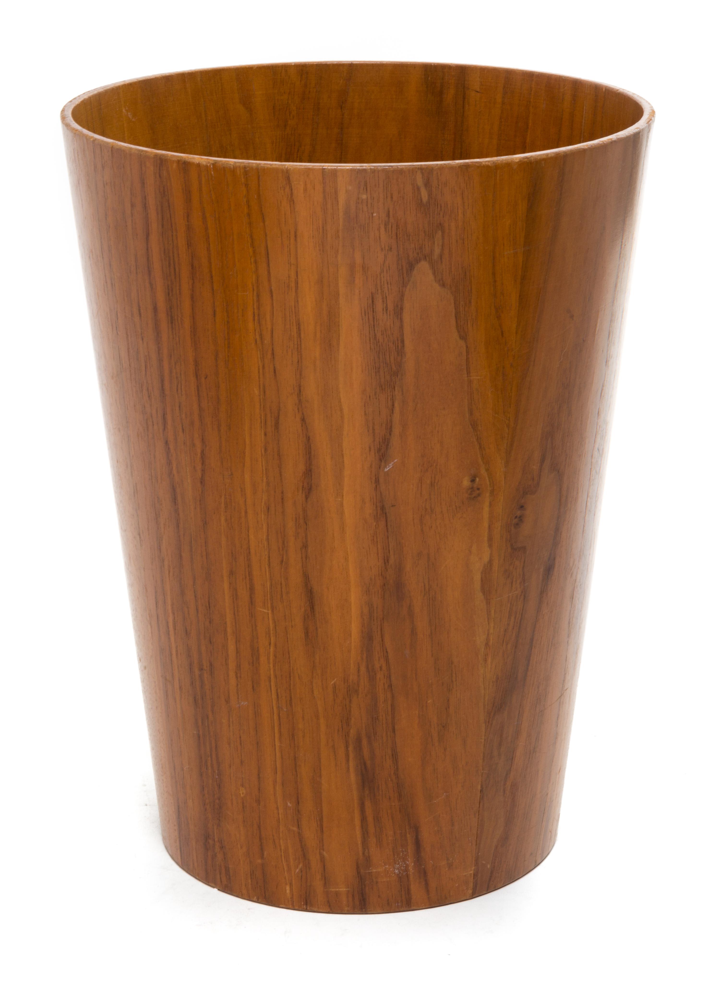 An American Rosewood Waste Paper Basket, Gladmark Height 13 inches.
