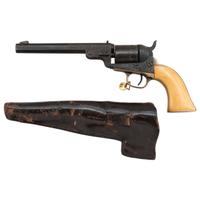 Factory Engraved and Ivory Gripped Colt Model 1849 Pocket Cartridge Conversion Inscribed to W.C. Walsh - 4th Texas Infantry CSA