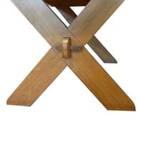 A Mid-Century Trestle Table/Desk 75" W x 35 "D x 28 "H — France, Mid-20th Century