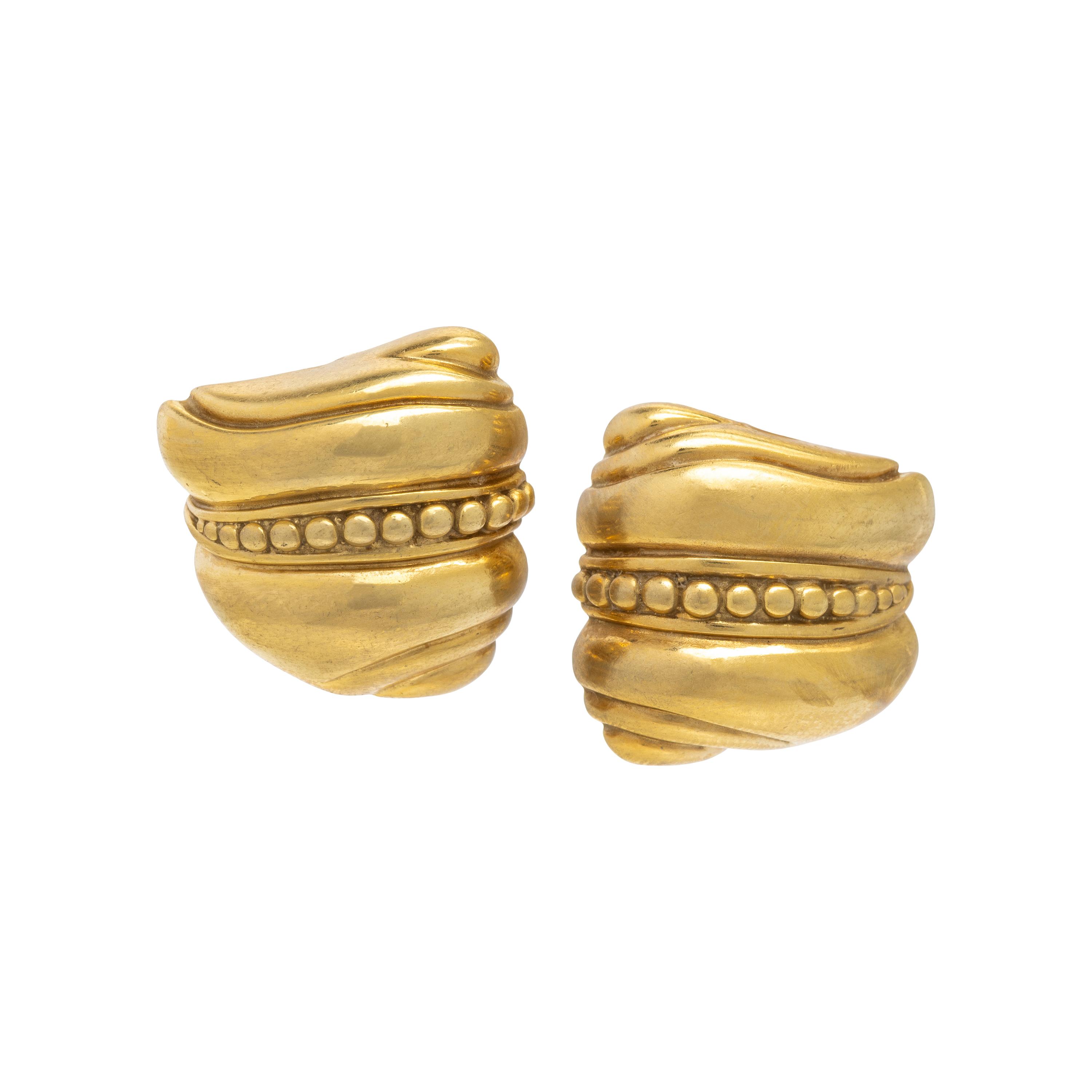 Kieselstein-Cord, 'Caviar', Yellow Gold Earrings