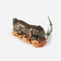 A Chinese inscribed archaistic bronze "Tiger" tally 嵌金铜虎符 Possibly Ming Dynasty ??
