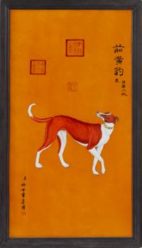 A Set of Ten Chinese Porcelain Plaques Height 32 1/2 x width 20 inches. — AFTER GIUSEPPE CASTIGLIONE (LANG SHI'ING)