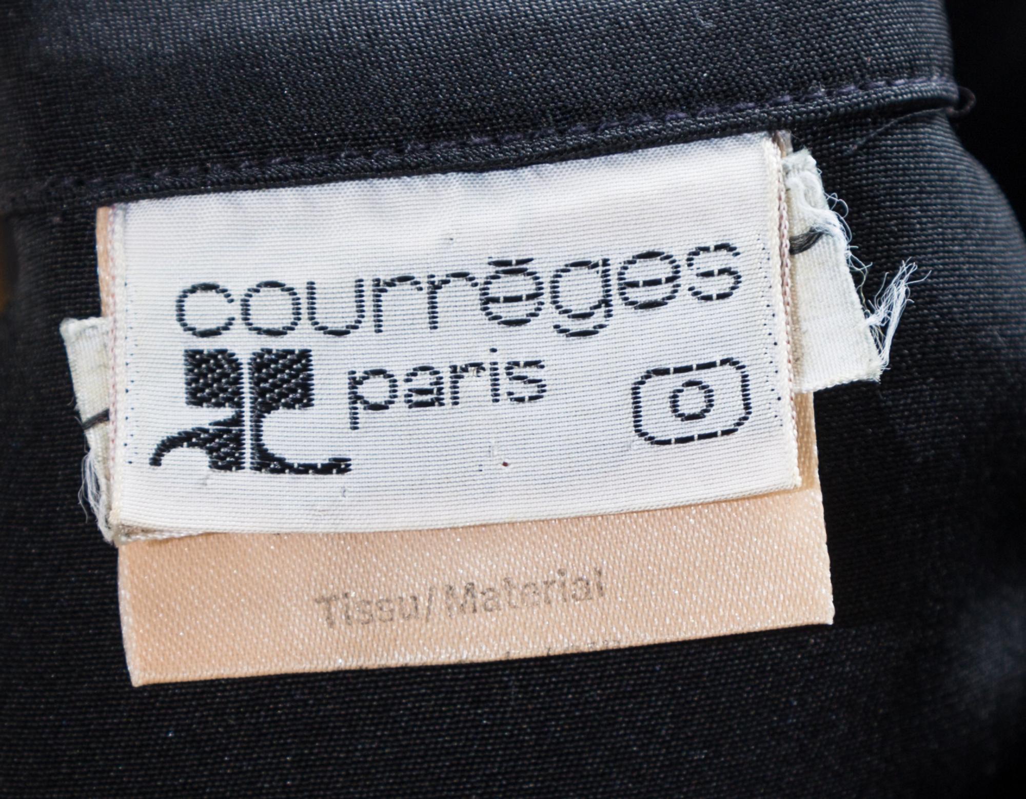 A Courreges Black Silk Jumpsuit, Size 0.