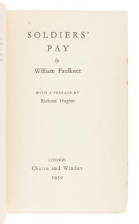 FAULKNER, William (1897-1962). Soldiers' Pay . New York: Boni & Liveright, 1926.
