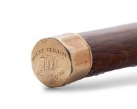 A Gold-Mounted Wood Mount Vernon Souvenir Walking Stick