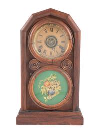 An Ingraham 'Mosaic Front Doric' Mantel Clock