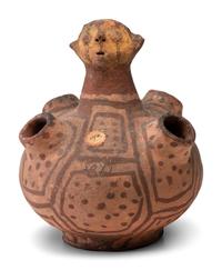 Mojave Figural Pottery Jar, with Four Spouts