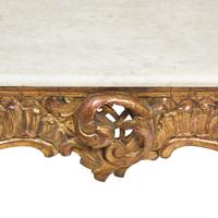 A Baroque Giltwood and Marble-Top Console Table