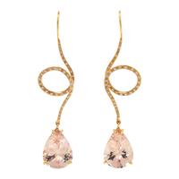 MORGANITE AND DIAMOND EARRINGS