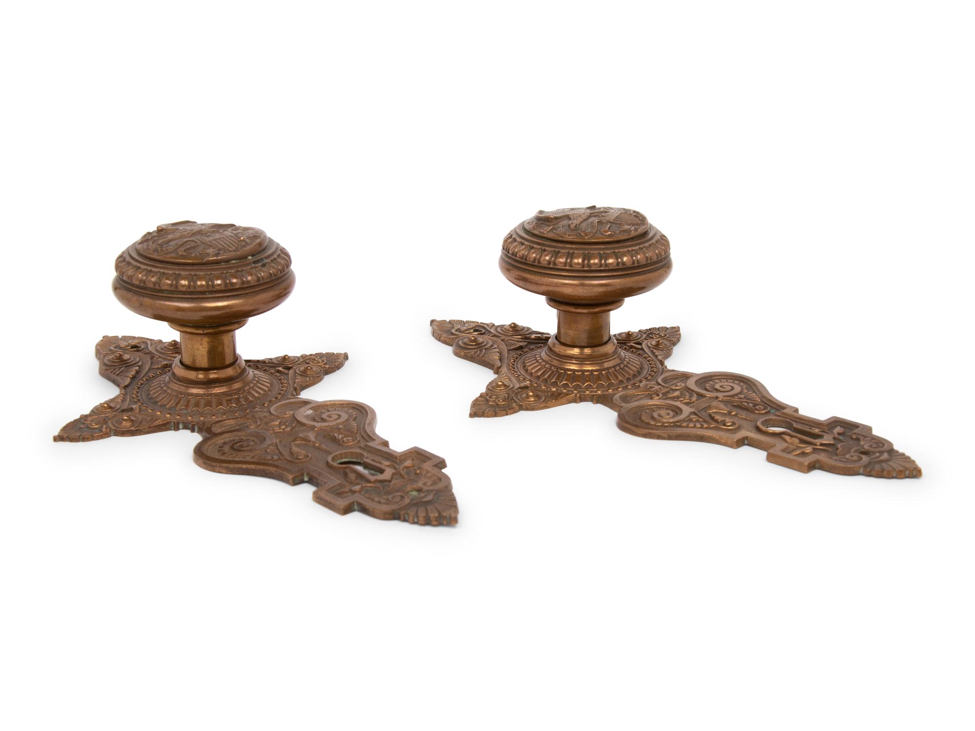 A Pair of Bronze Doorknobs from the Illinois Governor's Mansion