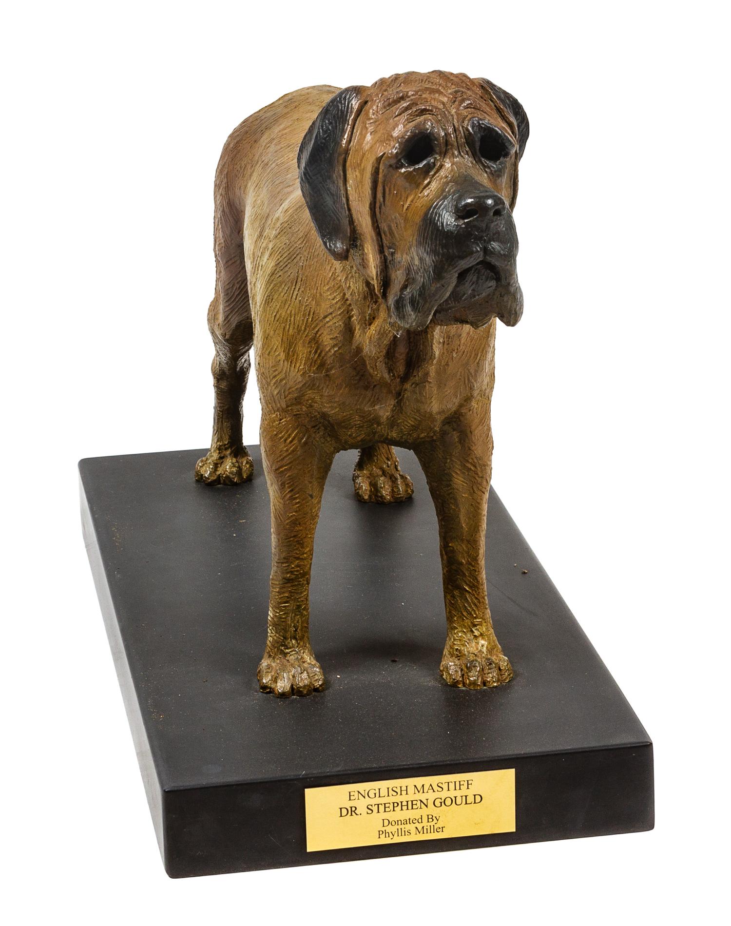 A Bronze English Mastiff Sculpture Height 15 1/2 x width 20 x depth 10 inches. — Stephen Gould