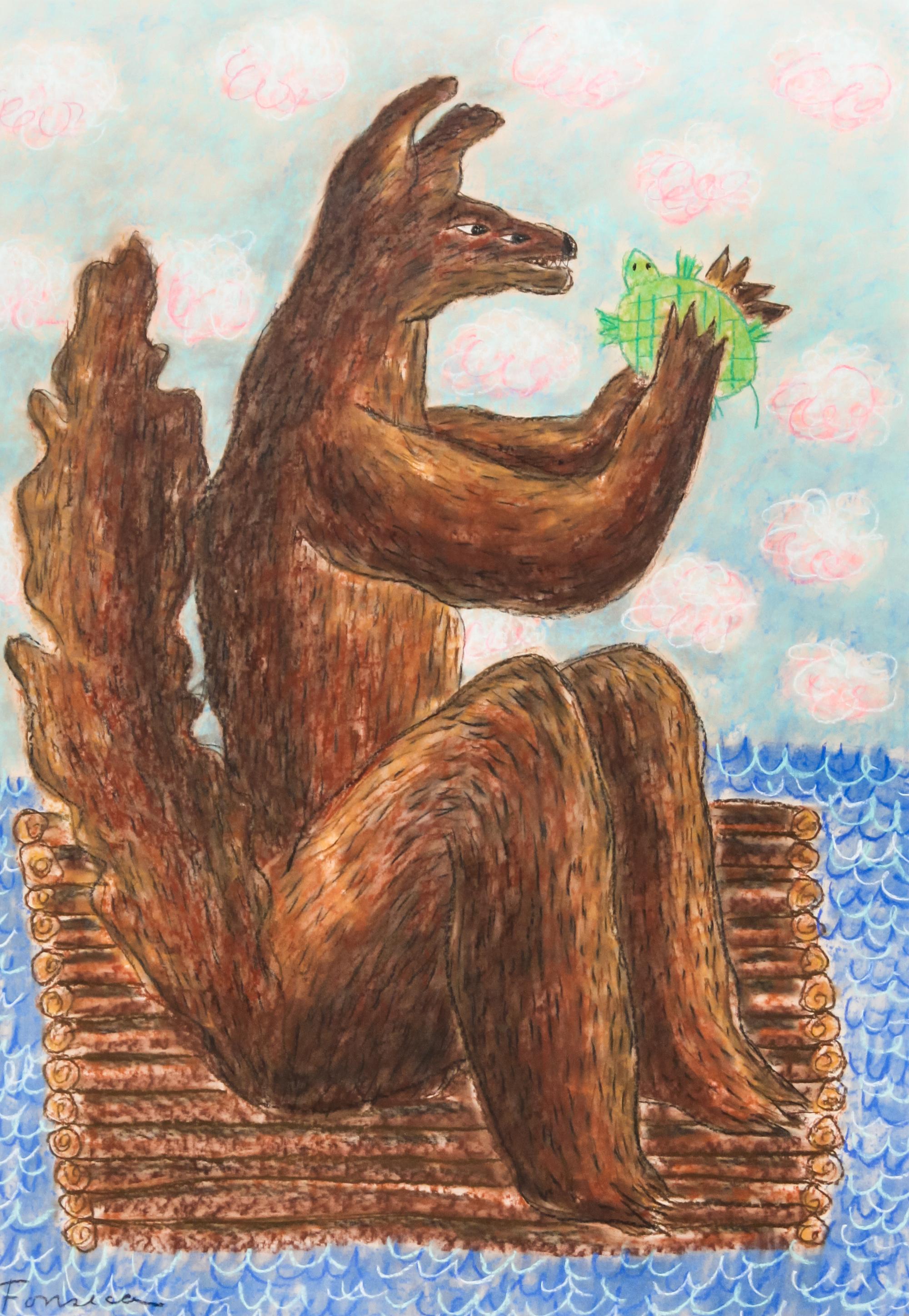 Harry Fonseca, (American, 1946-2006), Coyote and Turtle