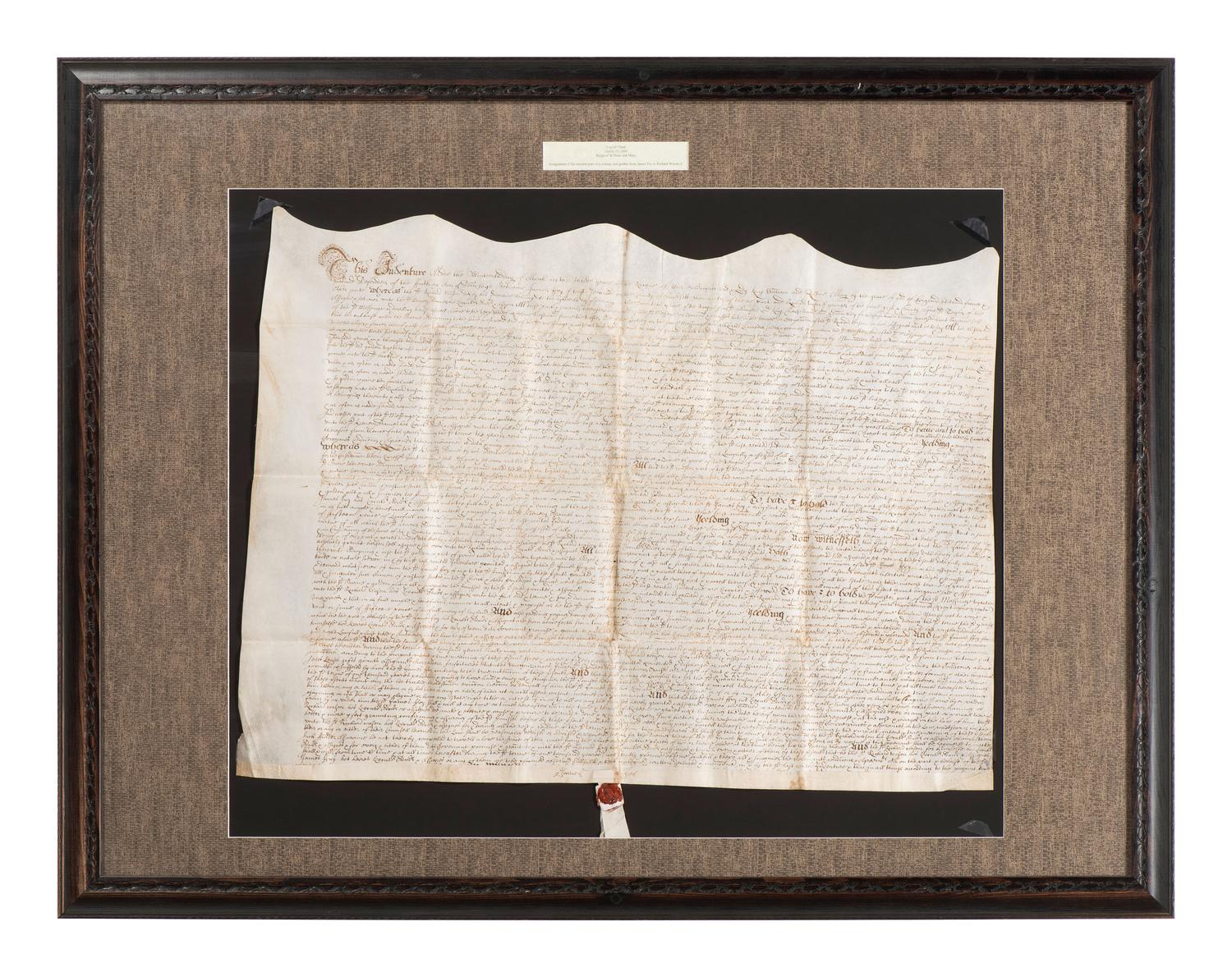 [ENGLAND]. A group of 2 English indentures, comprising: