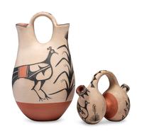 Pottery Wedding Vase and Double-Lobed Canteen