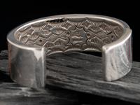 Sterling Silver and Figural Micro Mosaic Inlay Cuff Bracelet