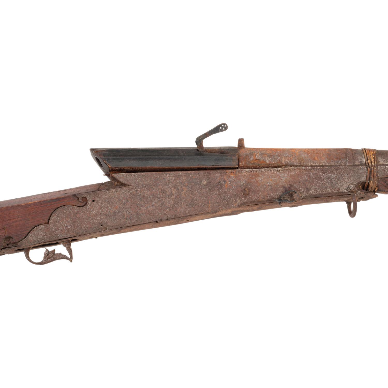 Lot of 2 Ottoman and Indian Muskets Including: Heavily Inlaid Shishana and Toradar