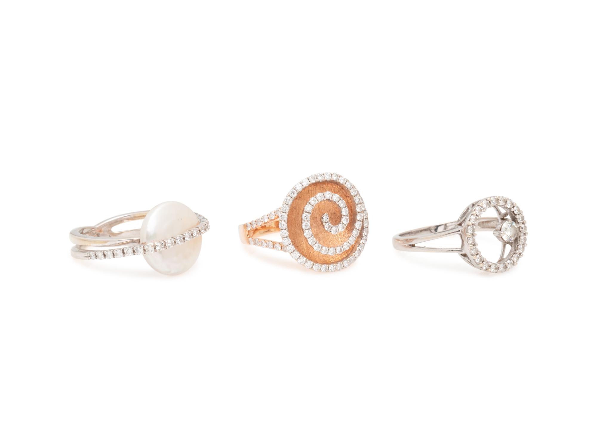COLLECTION OF DIAMOND RINGS