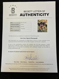 A Group of Johnny Unitas and Bart Starr Signed Autograph Photographs (Beckett Authentication Services Letters),