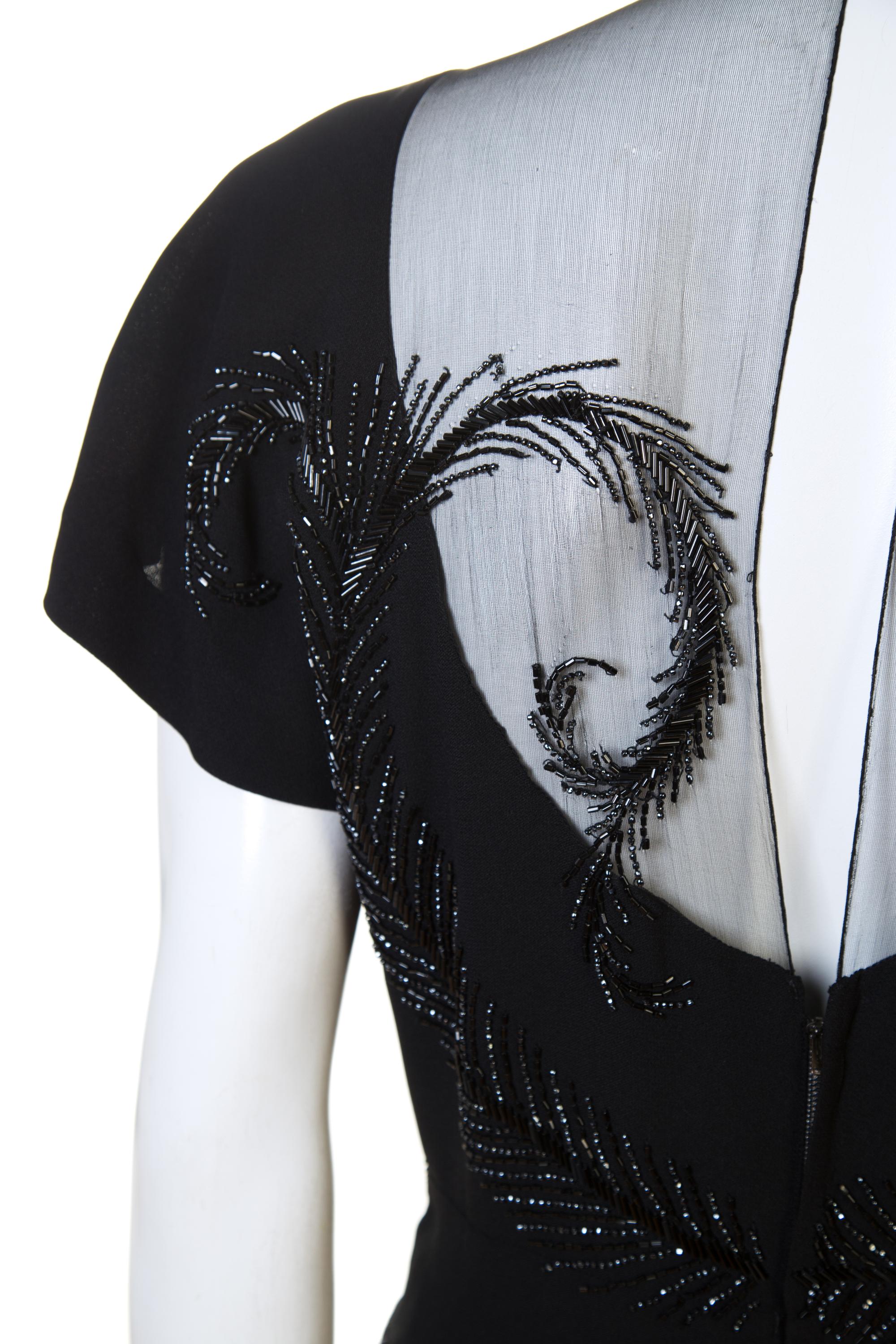 A Gilbert Adrian Black Cocktail Dress, No size.