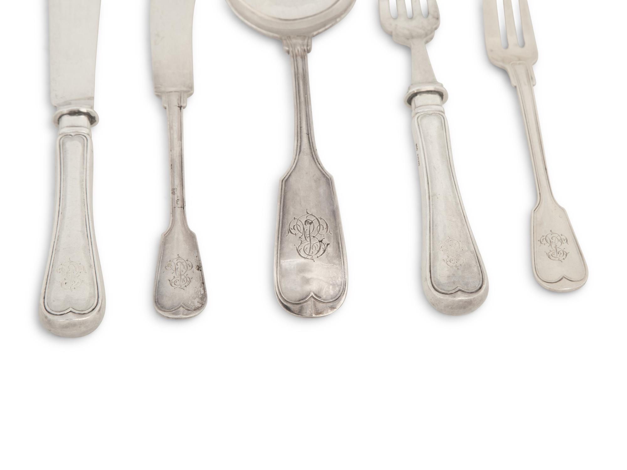 A Japanese Silver Flatware Service — Mid-20th Century
