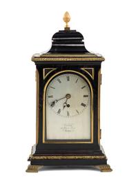 A Regency Gilt Bronze Mounted Ebonized Single-Fusée Bracket Clock