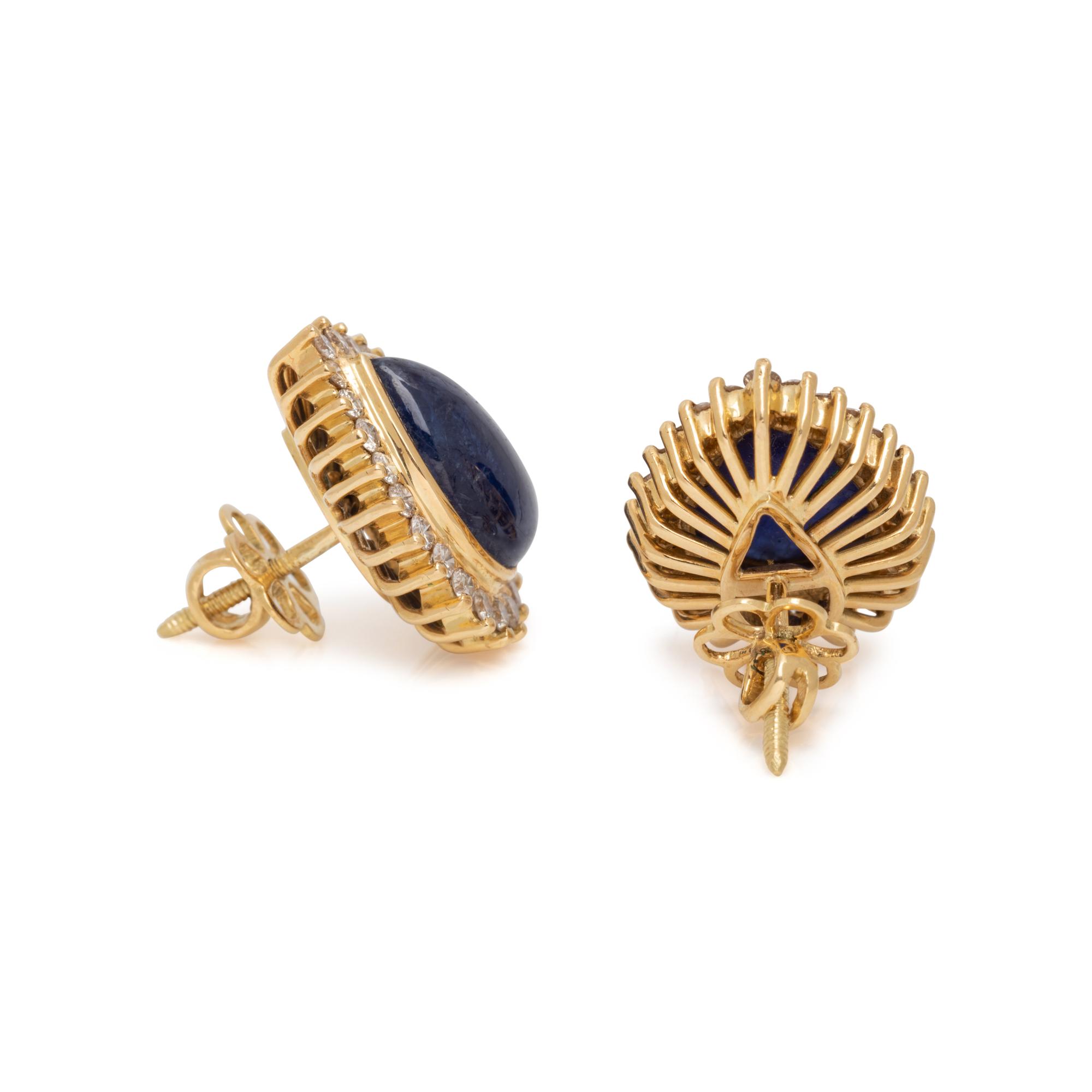 SAPPHIRE AND DIAMOND EARRINGS