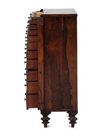 A Regency Rosewood Wellington Collector's Cabinet
