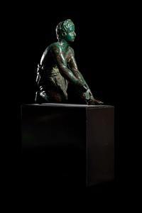 A Roman Bronze Kneeling Priest