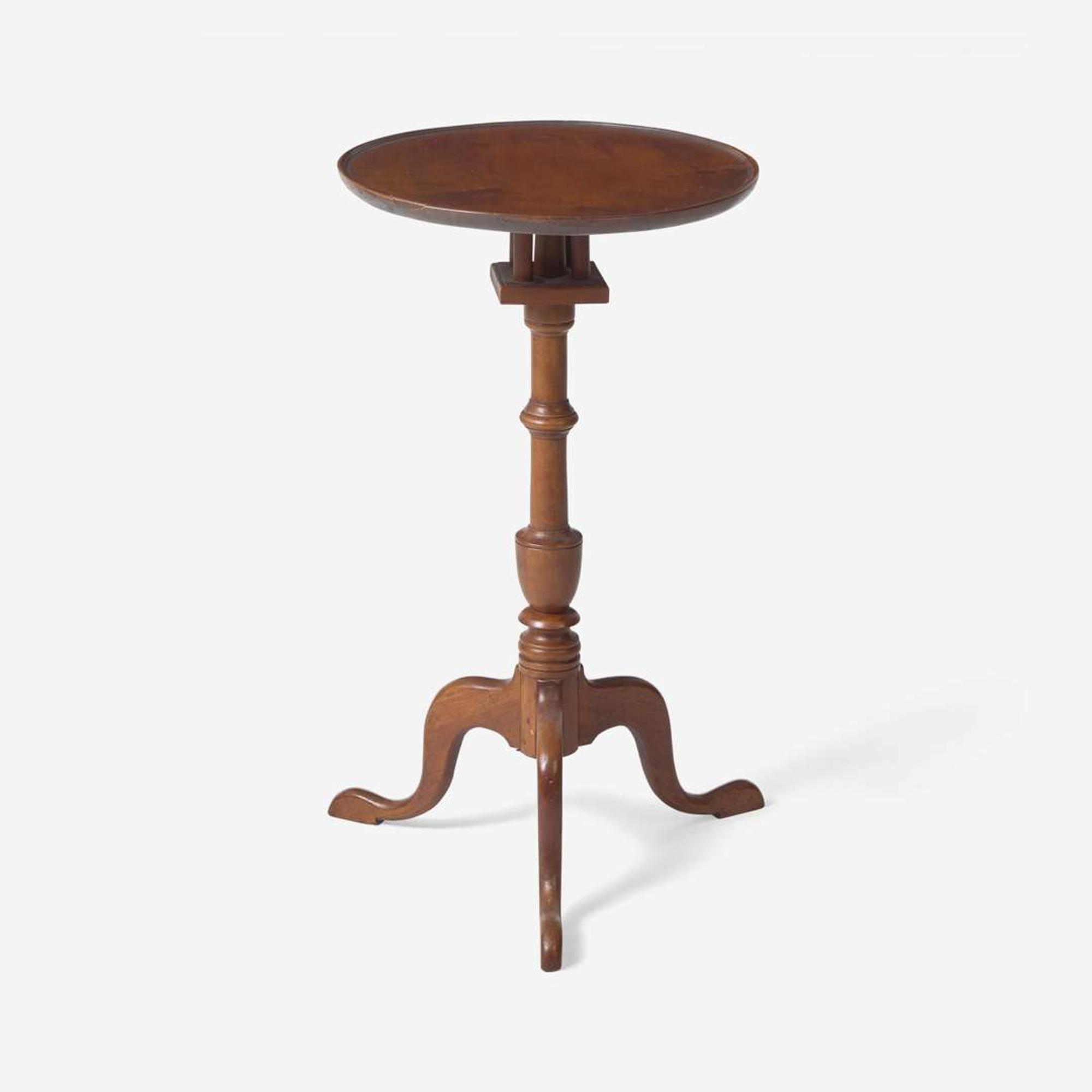 A Queen Anne carved mahogany candlestand late 18th century