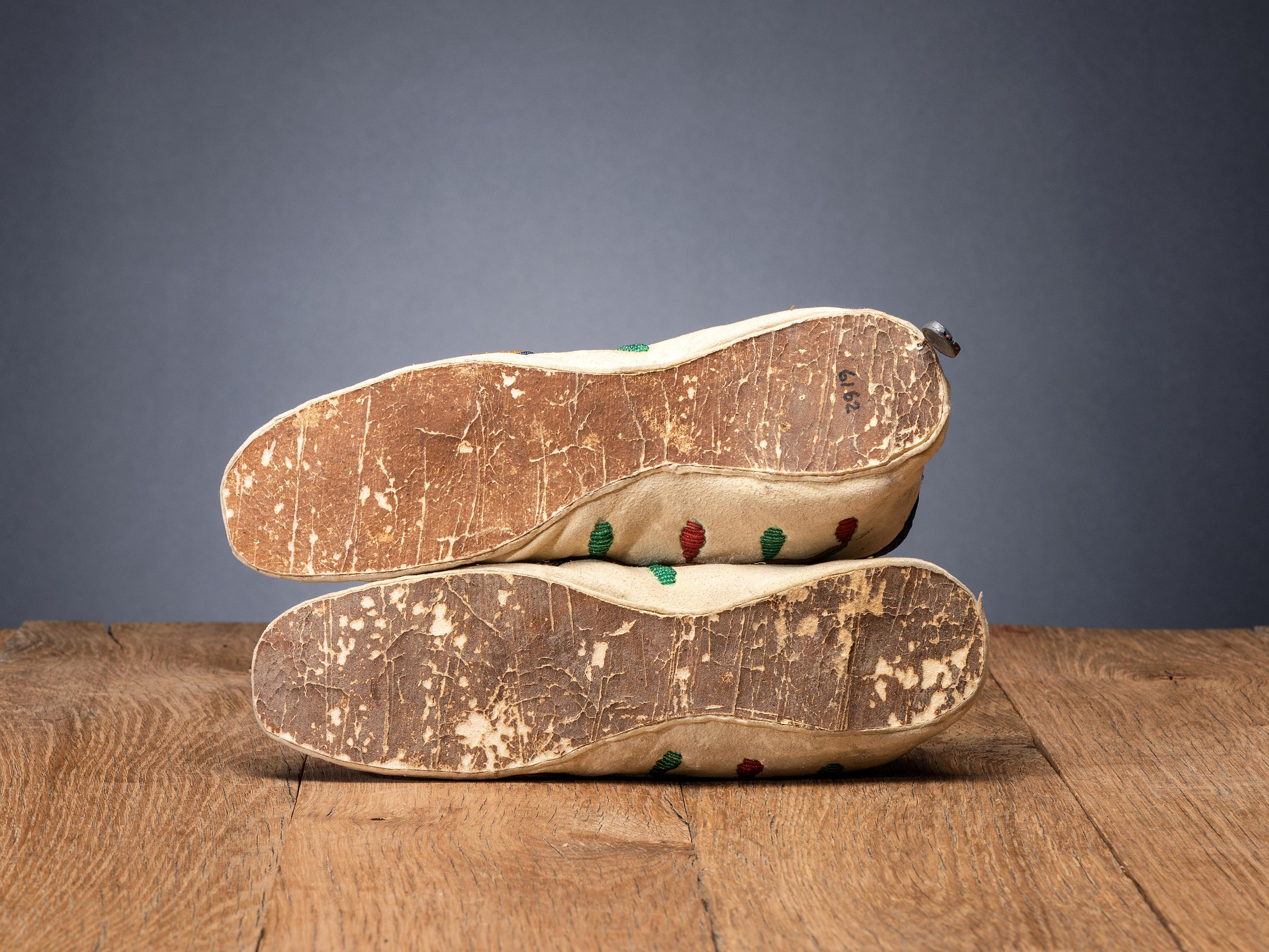 Upper Missouri Beaded Hide Moccasins