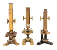 Three American Brass Microscopes