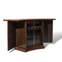 Mahogany Folding Bar Cabinet