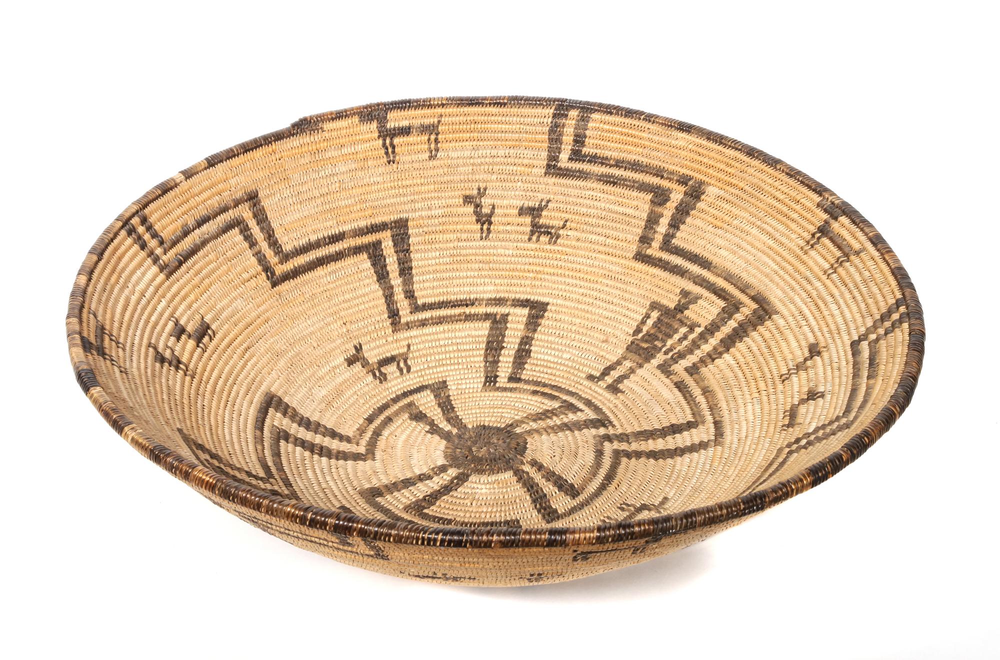 Western Apache Pictorial Tray Diameter 17 1/7 inches