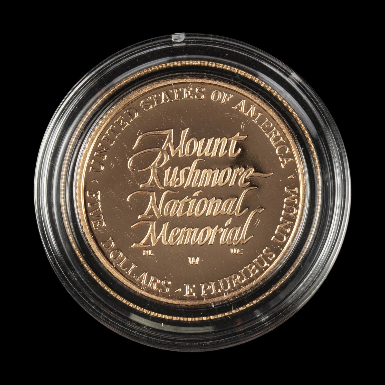 A 1991-W Mount Rushmore Commemorative $5 Gold Proof