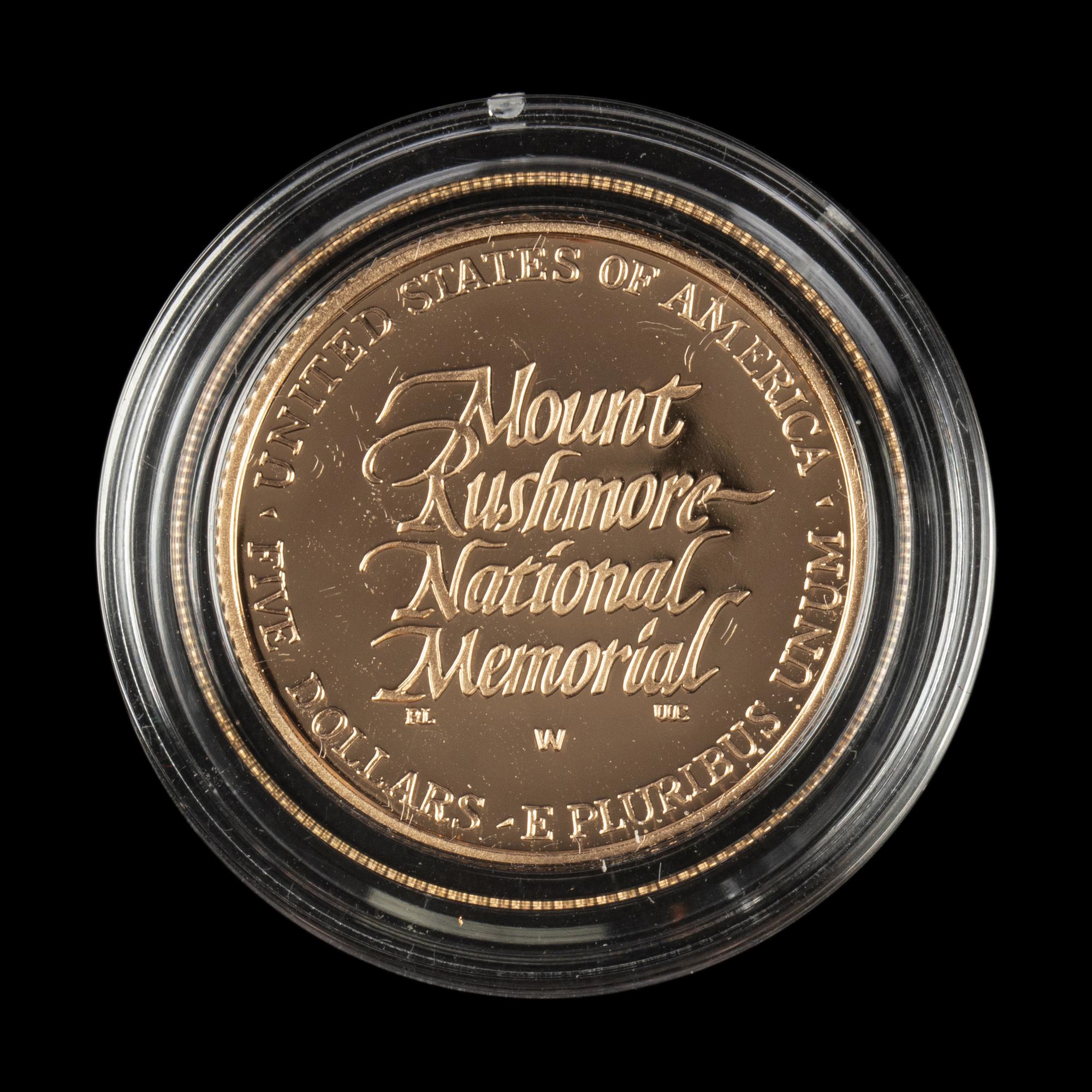 A 1991-W Mount Rushmore Commemorative $5 Gold Proof
