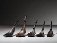 Collection of Northwest Coast Carved Totemic Spoons
