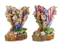 A Pair of French Porcelain Vases by Jacob Petit (French, 1797-1868)