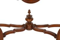 A Continental Walnut Marble-Top Console Table