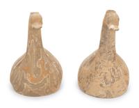 A Pair of Han Style Pottery Ducks