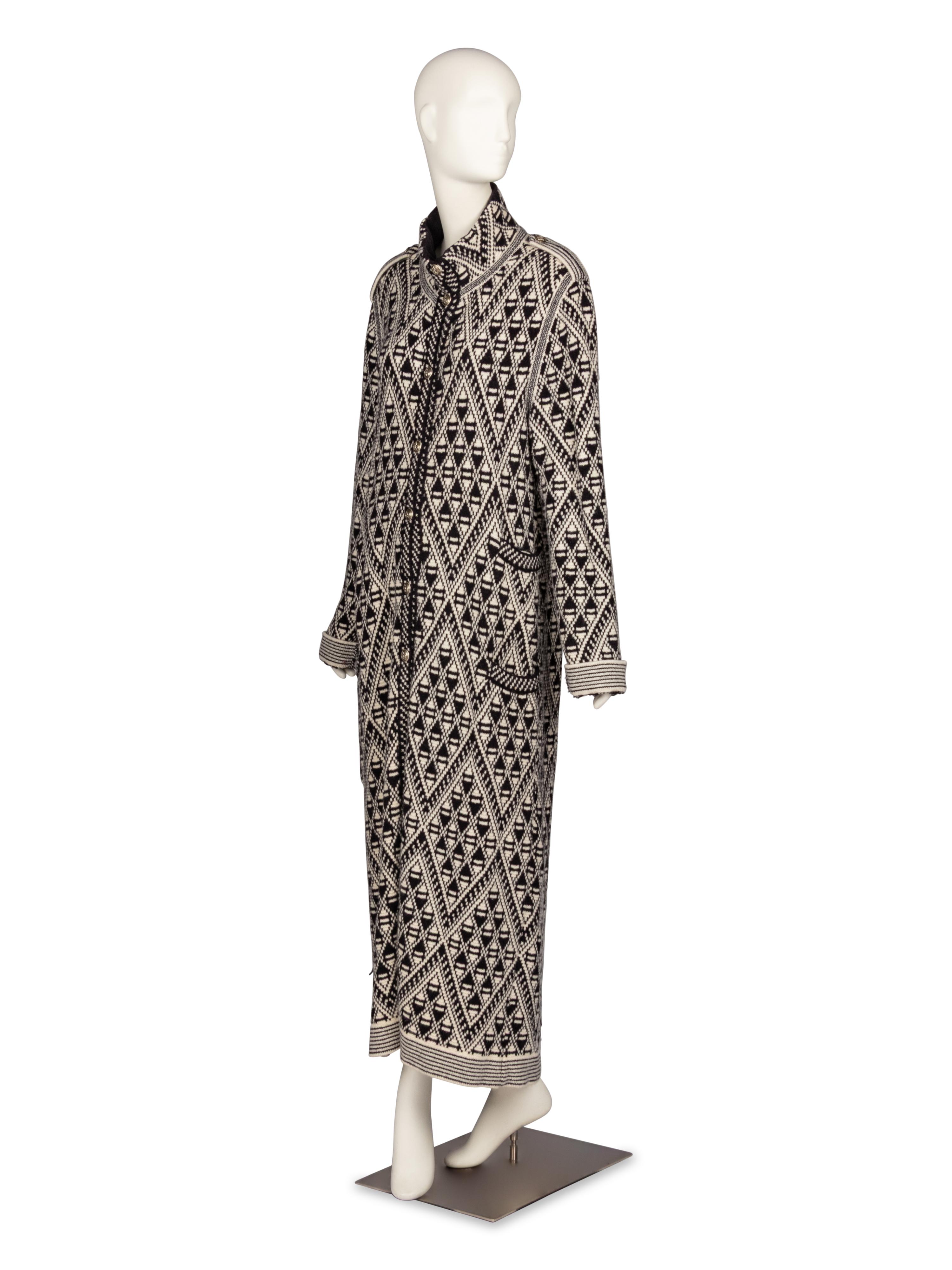 Chanel, Intarsia Knit Cardigan Coat